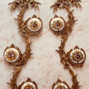 Hand Painted Resin Plates with Brass Fusion