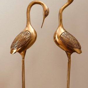 Large Brass Crane