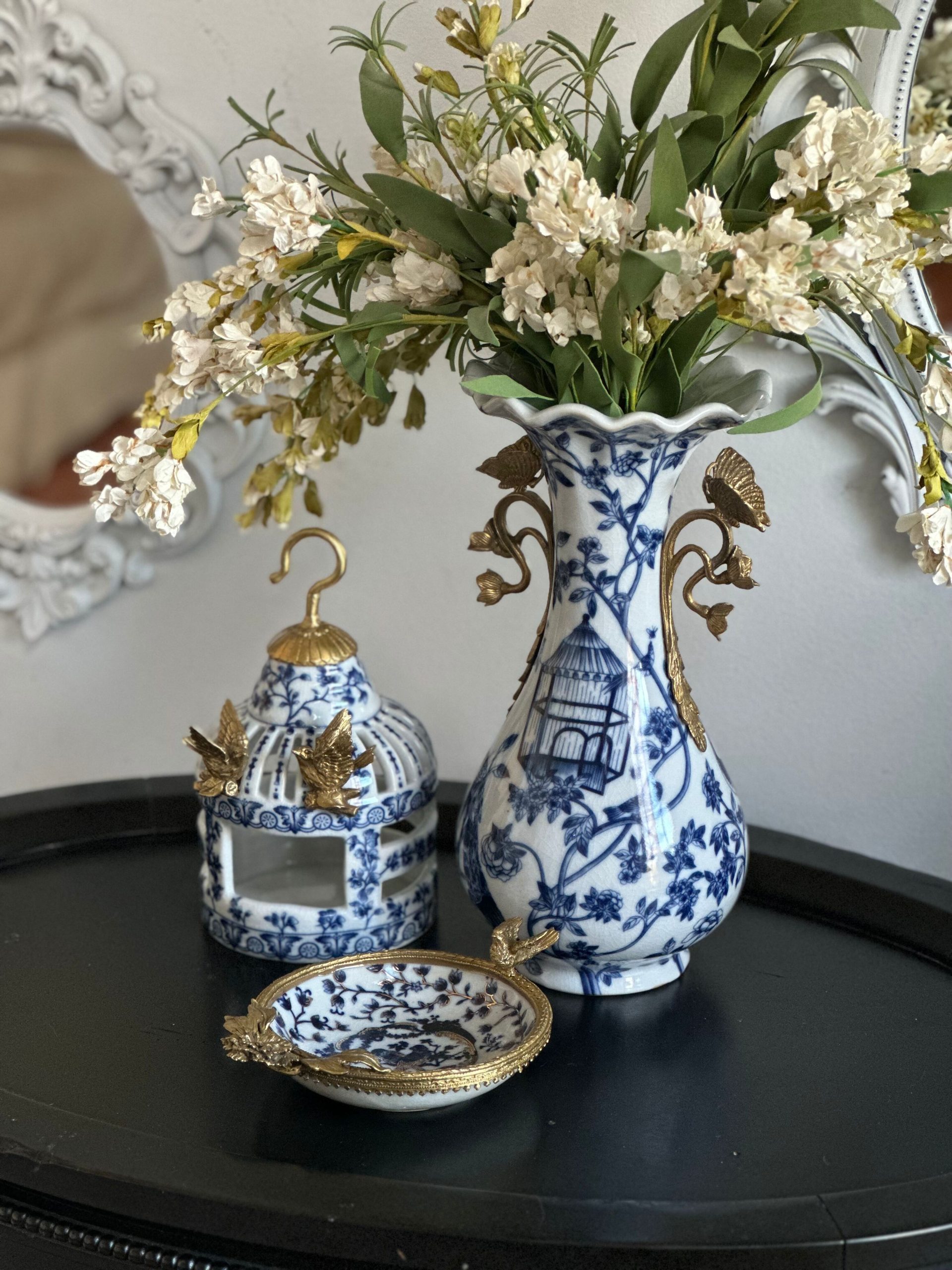 IMG_3014 Hand Painted Porcelain with Brass Plate