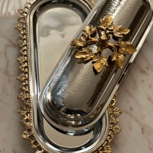 Handcrafted Staineless Steel and Brass Tray