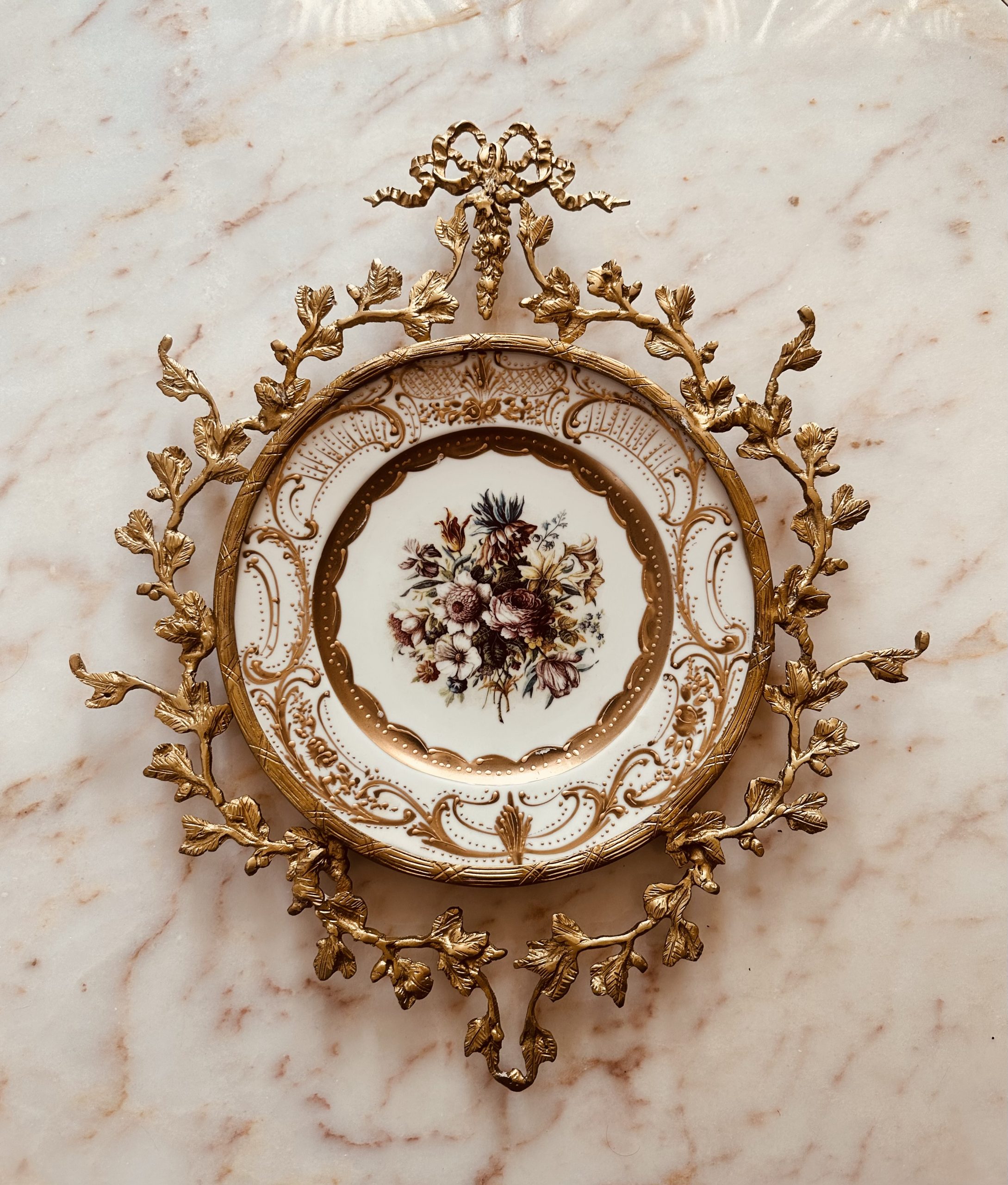 Handcrafted Staineless Steel and Brass Circular Tray